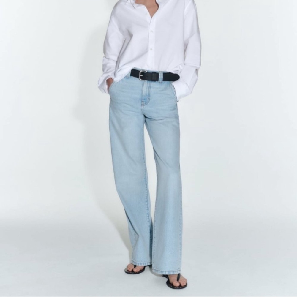 Zara ZW Denim Chino Pants 7513/056 size 6